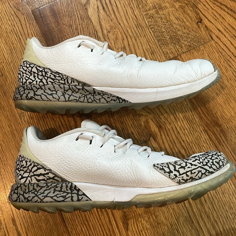 Nike Air Jordan ADG White Cement Golfing Shoes Men's Size 8.5.
